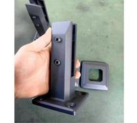 Poste de barandilla de Vidrio, Abrazadera Cuadrada Resistente para Cerca de Piscina, Postes y balaustradas de Panel de Vidrio Negro, 15 Piezas de pasamanos de Piso para balcón y terraza de j