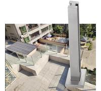 Poste de barandilla de vidrio de acero inoxidable, 50-150 cm de altura, abrazadera de vidrio duradera para valla de jardín, soporte moderno, barrera de seguridad al aire libre, diseño elegante