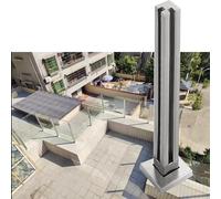 Poste de barandilla de vidrio de acero inoxidable, altura ajustable de 50 a 150 cm, abrazadera de vidrio duradera para valla de jardín, soporte moderno, ideal para balcones y terrazas