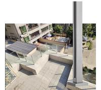 Poste de barandilla de vidrio de acero inoxidable, altura de 50 a 150 cm, abrazadera de vidrio duradera para valla de jardín, barandilla de balcón, soporte moderno, solución de seguridad al aire libre