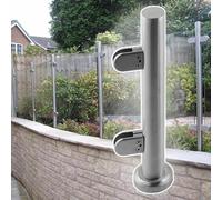 Poste de barandilla de vidrio de acero inoxidable con abrazadera, panel de valla de piscina, barandilla de escalera de jardín, columna de balaustrada duradera para seguridad y estilo al aire libre