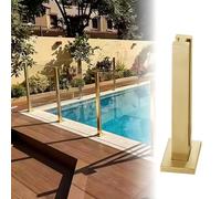 Poste de barandilla de vidrio de acero inoxidable para valla de piscina, sistema de balaustrada a prueba de óxido, columna cuadrada de 70 cm, para escaleras, barrera de vidrio al aire libre, riel de