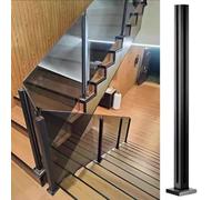 Poste de barandilla de vidrio de acero inoxidable, sistema de balaustrada cuadrada resistente para escaleras y pasillos interiores, perfecto para balcón, terraza y jardín (abrazadera de vidrio