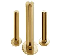 Poste de barandilla de vidrio dorado, balaustre de acero inoxidable 304 para balcón, porche y escaleras, balaustres de vidrio sin marco y diseño elegante