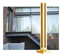 Poste de barandilla de vidrio para terraza al aire libre, sistema de balaustrada de vidrio cuadrado, columnas de valla de vidrio duraderas para escaleras, corredores y plataformas - Poteau Garde-Corp