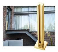 Poste de barandilla de vidrio para terraza al aire libre, sistema de balaustrada de vidrio cuadrado, columnas de barandilla de vidrio duradero para seguridad de escaleras y plataformas - Poteau Garde