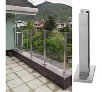 Poste de barandilla de Vidrio, Sistema de Postes de barandilla de Vidrio con Abrazadera de Piso, balaustradas de Acero Inoxidable duraderas, Poste de Panel de Vidrio para balcón, Loft, casa,