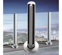 Poste de barandilla de vidrio, soporte de panel de vidrio transparente, barandilla duradera para terraza/patio/valla, balaustre de vidrio de seguridad para espacios al aire libre, diseño moderno y