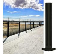 Poste de barandilla para exteriores, acero inoxidable, abrazaderas de columna para terraza, balcón, patio, poste de valla de 0,65/0,85 m y seguro solut