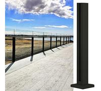 Poste de barandilla para exteriores, acero inoxidable, para terraza, balcón, patio, valla, 0,65/0,85 m, resistente a la intemperie