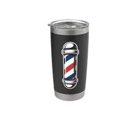 Poste de barbero clásico estilo retro vintage Vaso térmico de acero inoxidable de doble pared