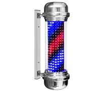 Poste De Barbero Luminoso De Exteriores, Luz De Poste De Barbero Led, Peluquería Light, Barber Pole, Rayas Luminosas Y Giratorias, Lámpara De Pared Impermeable Para Exteriores