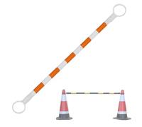 Poste de barricada de seguridad retráctil, 1 2 5 6 8 12 paquetes barrera cono tráfico reflectante telescópica, multicolor de 4 a 6,6 pies for mayor visibilidad(Orange and White,1pc)
