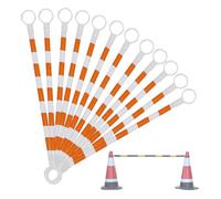 Poste de barricada de seguridad retráctil, 1 2 5 6 8 12 paquetes barrera cono tráfico reflectante telescópica, multicolor de 4 a 6,6 pies for mayor visibilidad(Orange and White,12pcs)