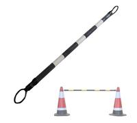 Poste de barricada de seguridad retráctil, 1 2 5 6 8 12 paquetes barrera cono tráfico reflectante telescópica, multicolor de 4 a 6,6 pies for mayor visibilidad(Black and White,1pc)