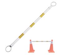 Poste de barricada de seguridad retráctil, 1 2 5 6 8 12 paquetes barrera cono tráfico reflectante telescópica, multicolor de 4 a 6,6 pies for mayor visibilidad(Yellow and White,1pc)