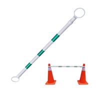 Poste de barricada de seguridad retráctil, 1 2 5 6 8 12 paquetes barrera cono tráfico reflectante telescópica, multicolor de 4 a 6,6 pies for mayor visibilidad(Green and White,1pc)