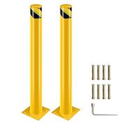 Poste de Bolardo, 122 cm Barrera Parking para Aparcamiento, Pilona Amarilla Cepos Parking para Planificación vial (Φ11.4cm, 2pcs)