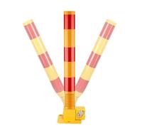 Poste de Bolardo Bolardos De Seguridad Plegables Con Resorte Anticolisión Y Bloqueo Automático, Postes De Estacionamiento De Acero De 24 Pulgadas De Alto Para Control De Tráfico En Interiores Y Exteri