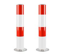 Poste de bolardo de 2 Piezas de 24 Pulgadas, Conos de estacionamiento de Acero Fuertes y duraderos, Poste de estacionamiento para Uso Comercial o Privado (600 × 89 mm) ()