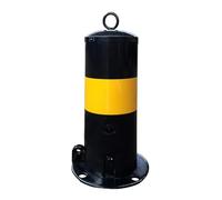 Poste de bolardo de control de tráfico con tiras reflectantes, barrera de seguridad resistente para una mayor visibilidad y protección, solución duradera de gestión del tráfico