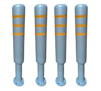 Poste de bolardo de seguridad de alta resistencia de tubo de acero, poste de advertencia anticolisión, conos de señalización de tráfico, bolardo interceptor de estacionamiento en entrada.