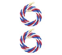 Poste de control multitudes for colas espera, barrera seguridad cuerda trenzada 1,5 m (5 pies) colores for cines(Blue,3m/10ft)