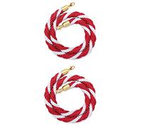 Poste de control multitudes for colas espera, barrera seguridad cuerda trenzada 1,5 m (5 pies) colores for cines(White,3m/10ft)