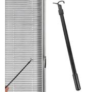 Poste de empuje para persiana - 35,7 a 60 cm, persiana enrollable ajustable, varilla inclinable ligera, percha retráctil | Persianas inalámbricas para salón y dormitorio, varilla de tracción