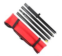 Poste de encuesta de fibra de carbono de 2 m GNSS para personal de medición GPS con rosca de /8 pulgadas, diseño plegable de 4 secciones para estación total y equipo GPS, negro (1,8 m)