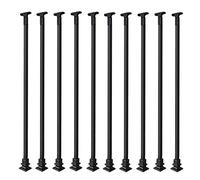 Poste De Escalera Interior Con Soporte Ajustable, Kit De Balaustres Negros Para Barandilla De Terraza Exterior De 1, 2, 3, 4, 5, 6, 8, 10, 12, 14, 16 Y 20 Escalones, Barra De Soporte Para Pasamanos D