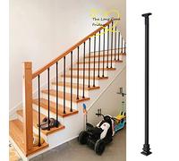 Poste De Escalera Interior Con Soporte Ajustable, Kit De Balaustres Negros Para Barandilla De Terraza Exterior De 1, 2, 3, 4, 5, 6, 8, 10, 12, 14, 16 Y 20 Escalones, Barra De Soporte Para Pasamanos D