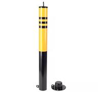 Poste de estacionamiento amarillo, bolardo reflectante seguro para control de tráfico, bloqueo de estacionamiento de acero resistente, 2,65 x 13 cm