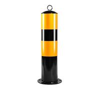 Poste de estacionamiento de seguridad reflectante, 2 bolardos de control de tráfico duraderos con pernos de anclaje, barreras de advertencia de alta visibilidad para mayor seguridad y seguridad
