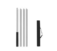 Poste de extensión de acero inoxidable, rodillo de pintura, for eliminación de escombros de uso en exteriores(Silver- 4 section,100cm)
