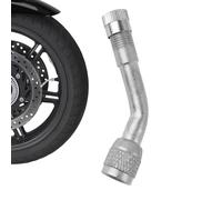 Poste de extensión de válvula de neumático, adaptador de 90 grados, extensor de válvulas de metal, conector de neumático de aire con diseño de curva en ángulo, herramienta de inflado fácil para
