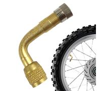 Poste de extensión de válvula de neumático, adaptador de 90 grados, extensor de válvulas de metal, conector de neumático de aire con diseño de curva en ángulo, herramienta de inflado fácil para
