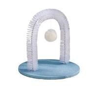 Poste De Frotado Para Gatos | Cepillo Masajeador Para Grooming y Espalda Para Mascotas - Poste Arqueado Para Frotar y Eliminar Pelo Alfombrilla Rascadora Juguetes Para Razas Pequeñas