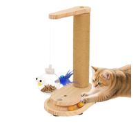 Poste de garras para gatos | Juguetes interactivos de cuerda de sisal - Torre de árbol de garras de gato - para gatito pequeño mediano grande para casa interior, sofá, pared, alfombra, escalada, juego
