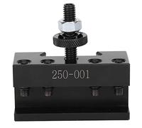 Poste de herramienta de cambio rápido 250-001, portaherramientas para torno CNC, poste de herramienta duradero de acero al carbono con rango de brocas de 0,5 pulgadas para (250-001)