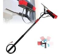 Poste de limpieza de ventanas, cepillo telescópico alimentado por agua, limpiador extensible, herramientas de limpieza de techos for invernadero, kit de limpiador de ventanas con escobilla de goma ( S