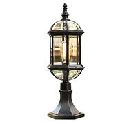 Poste de luces Tradicional a prueba de lluvia Paisaje Columna Luz Antióxido Lámpara de poste de aluminio fundido a presión Villa impermeable Patio Césped Pilar Linterna E27 Valla de jardín Decoración