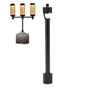 Poste de luz de Campamento Desmontable, Base de lámpara de candelabro, Soporte de lámpara de aleación de Aluminio para Senderismo, Picnic, Actividades al Aire Libre, mochileros, Patio, balcón