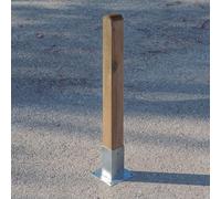 Poste De Madera para Valla De Estacas | Poste Natural para Jardín Y Ayuda para Enrejados | Poste De Madera Versátil | Cuadrado 7 X 7 X 100 Cm