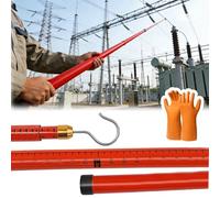 Poste de medición aislado, Poste de medición de altura aislado telescópico de 6-18 m con bolsa de transporte multi-pack(2 unids,L 10m/32.8')