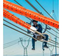 Poste de medición aislado, varilla de medición aislada para silvicultura eléctrica y trabajo de utilidad, multicolor, 6-18 m (naranja, 18 m)