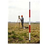 Poste de medición, Poste de medición de Aluminio - Vara de medición Desmontable para levantamientos topográficos, Marcado de Obras e ingeniería - Poste de medición Duradero con Extremo afila