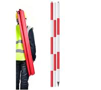 Poste de medición y Varilla niveladora de Aluminio Ligero de 2/3/5 Metros para levantamientos topográficos, Trabajos Viales y medidor de Profundidad de pozos de Agua con Marcas Roj