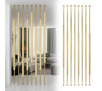 Poste de metal de hierro para privacidad, 5/8 piezas, poste divisor paravent independiente para el hogar, sala de estar, tamaño personalizado, pilares separadores de espacio de piso a techo, dorado (5