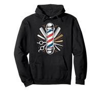 Poste de Peluquero con Tijeras y diseño de Peine Sudadera con Capucha